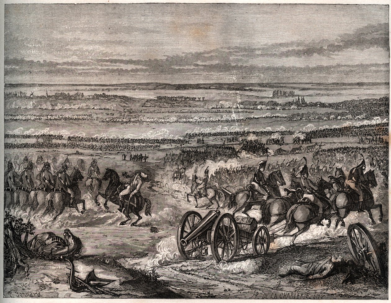 Ensimmäinen liittouma: La Favoriten taistelu (Italia), tammikuu 1797, Napoleonin ranskalaisten joukkojen ja Itävallan armeijan välillä ensimmäisen Italian kampanjan aikana (1796-1797) - La Favoriten taistelu, Italia, 25. Nivose, vuosi 5 (tammikuu) 1797). K tekijältä Unknown artist