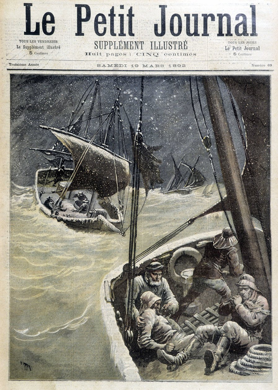 Fishermen of Newfoundland - julkaisussa "" The Petity Journal"" 19.3.1892 tekijältä Unknown artist