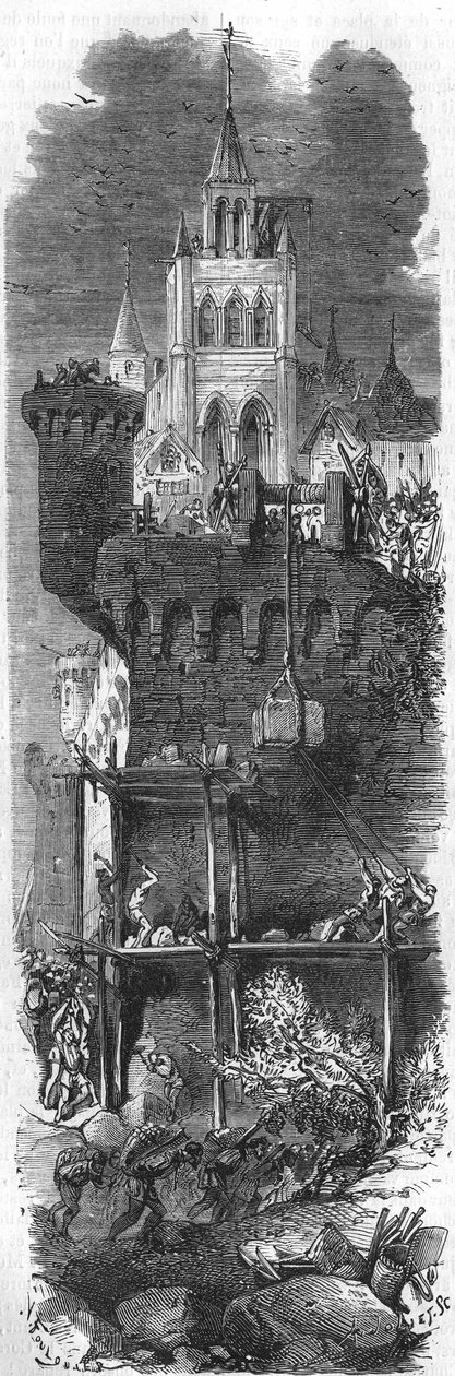 Ranskan kuninkaan Henrik II:n Metzin kuvernööriksi nimittämä Francois de Guise (1519-1563) pakotti Pyhän germaanisen valtakunnan keisarin Kaarle V:n piirittämään Metzin vuonna 1552. Kaiverrus 1800-luvulta. tekijältä Unknown artist