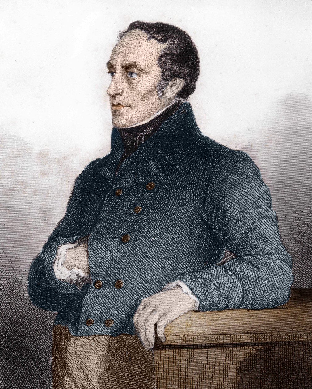 François Guizot (1787 - 1874), ranskalainen poliitikko ja historioitsija - kaiverrus Louis Philippen poliittisen ja yksityiselämän historiaan tekijältä Unknown artist