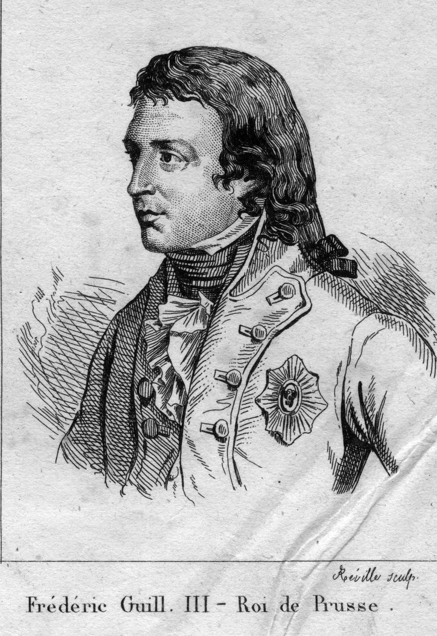 Fredrik Vilhelm III Preussin muotokuva Frederik Vilhelm III:sta Preussia (1770-1840) Preussin kuningas. tekijältä Unknown artist