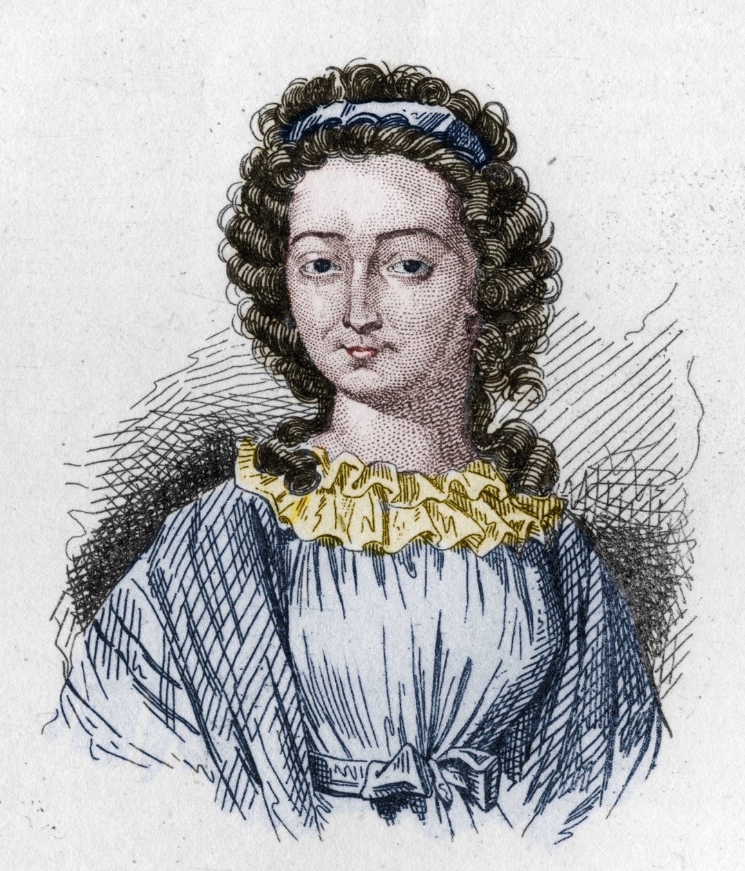 Ranskan vallankumous 1789: Mellen (Mademoiselle) (Marie) de Sombreuil (1774 1823) muotokuva vallankumouksen sankaritarsta. tekijältä Unknown artist
