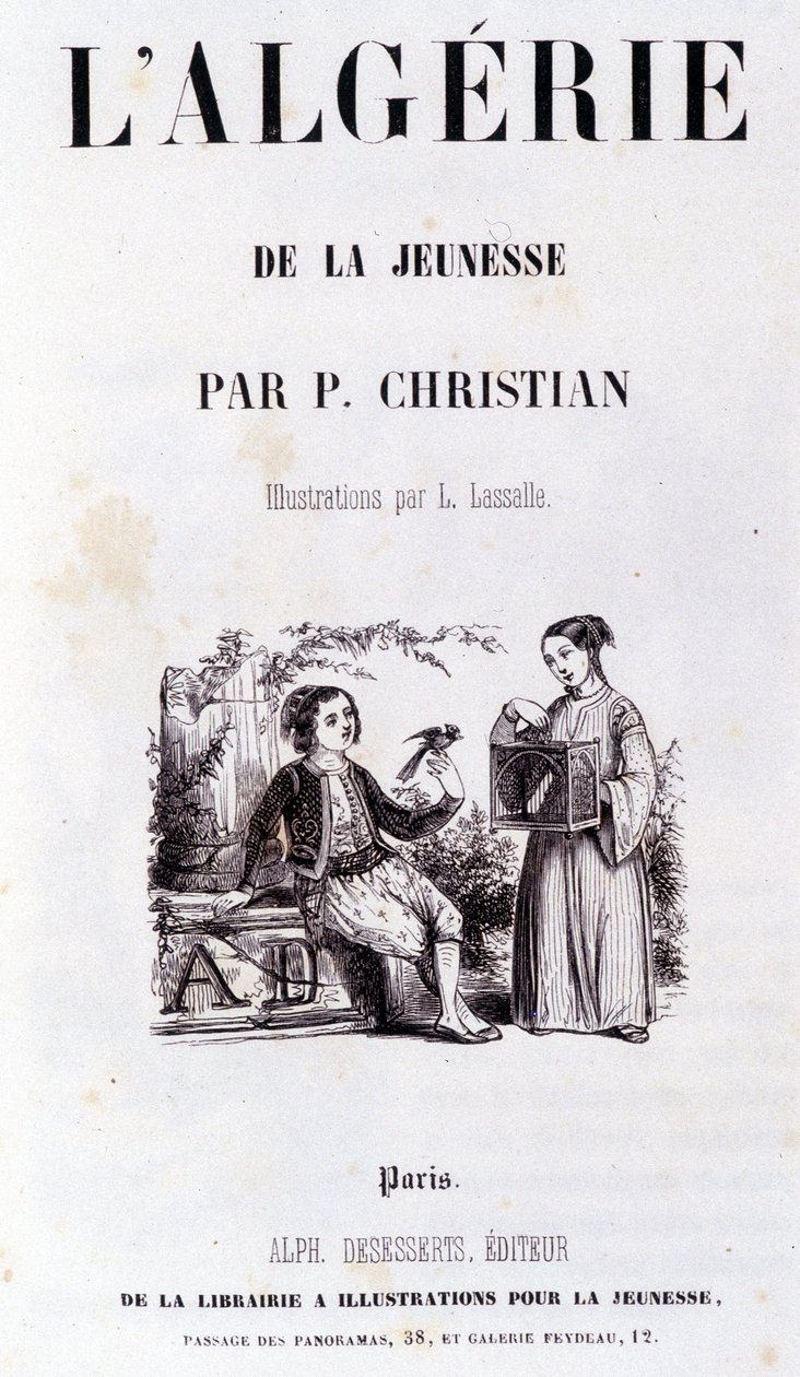 P.Christianin kirjan "Algeria kautta nuorten" etukuva tekijältä Unknown artist