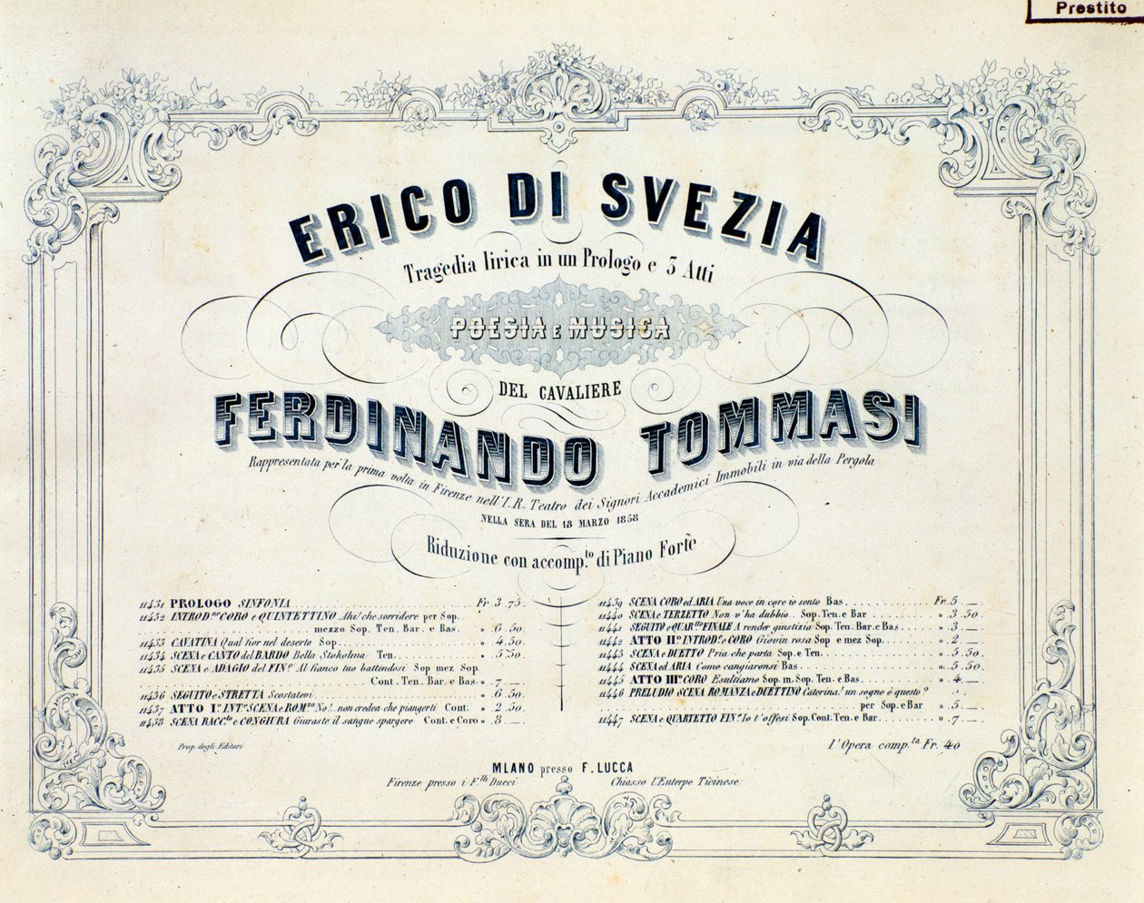 Henry of Swedenin frontispiece, Ferdinando Tommasin teos tekijältä Unknown artist