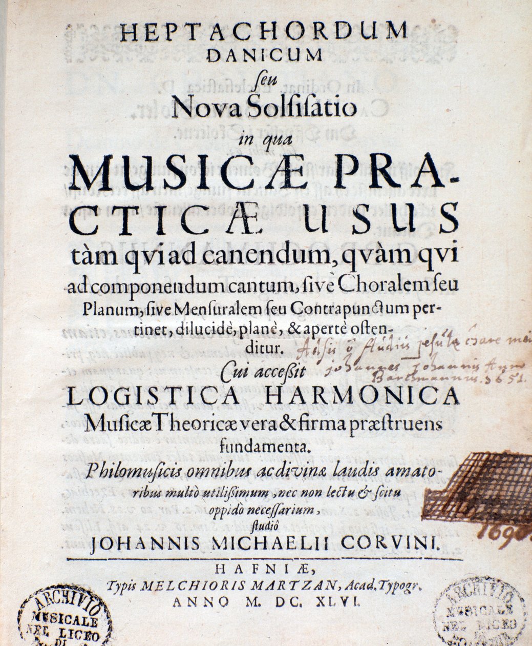 John Michael Corvinuksen Heptachordum danicumin etulevy tekijältä Unknown artist