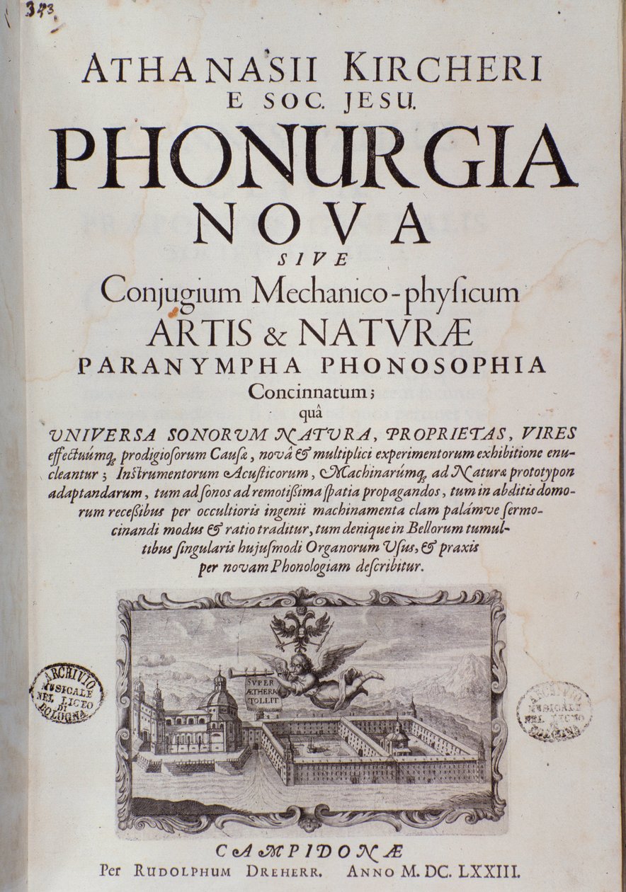 Phonurgia novan etulevy (1673) tekijältä Unknown artist
