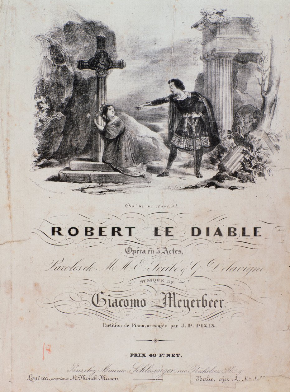Robert le diablen etulevy, Meyerbeerin ooppera (1800-luku) tekijältä Unknown artist