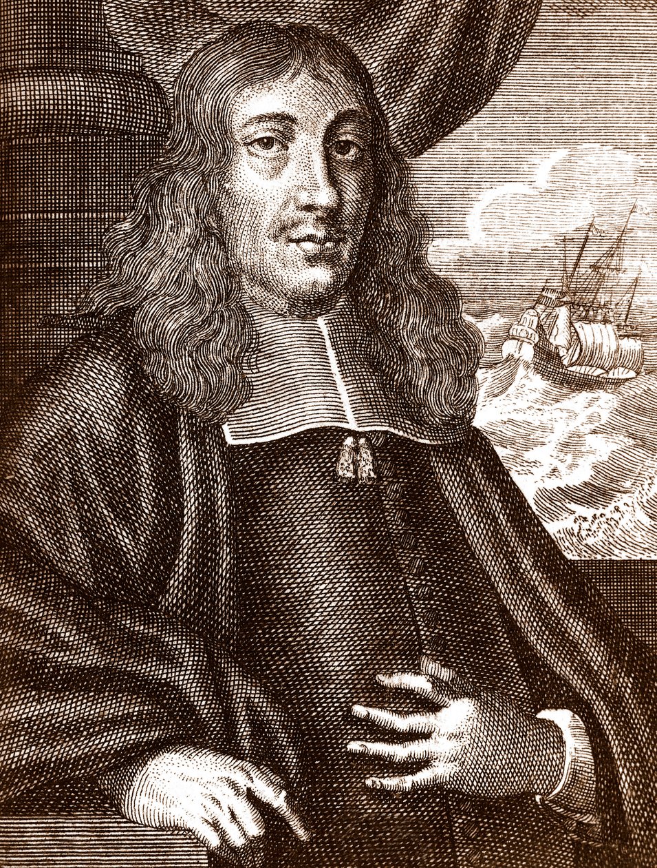 Gautier (Wouter) Schouten (1638-1704) hollantilainen tutkimusmatkailija tekijältä Unknown artist