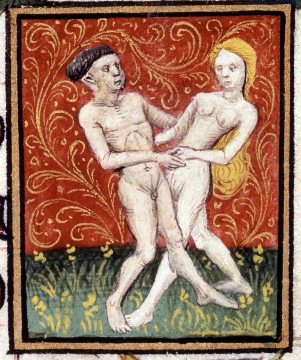 Kaksoset. Horoskoopin miniatyyri. 1500-luvun käsikirjoitus. Bibl. Trivulziana, Milano. tekijältä Unknown artist