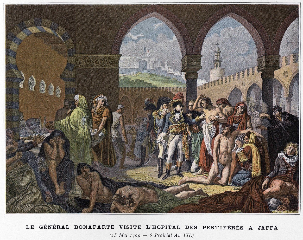 Kenraali Bonaparte vieraili Pestiferousin sairaalassa Jaffassa 25. toukokuuta tekijältä Unknown artist