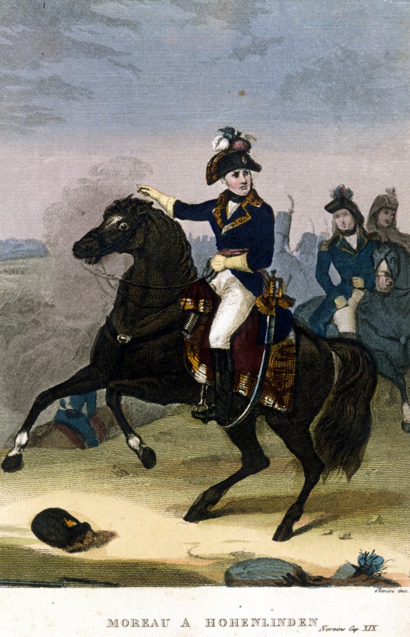 Kenraali Jean Victor (Jean-Victor) Moreau Hohenlindenissa 3. joulukuuta tekijältä Unknown artist