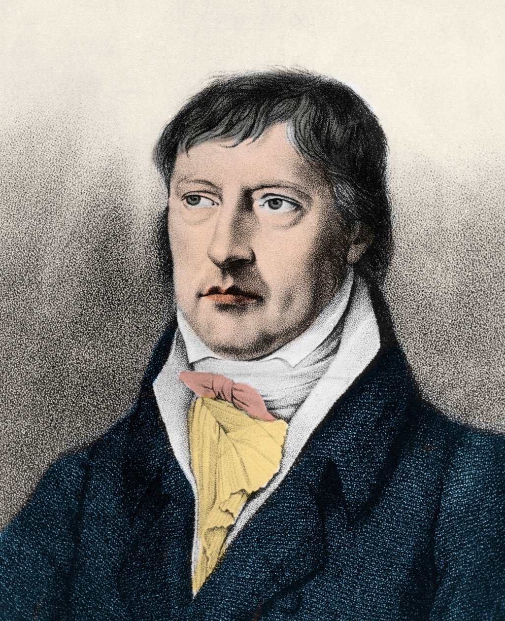 Georg Wilhelm Friedrich Hegel (1770-1831) englantilainen filosofi, kaiverrus c1825 tekijältä Unknown artist