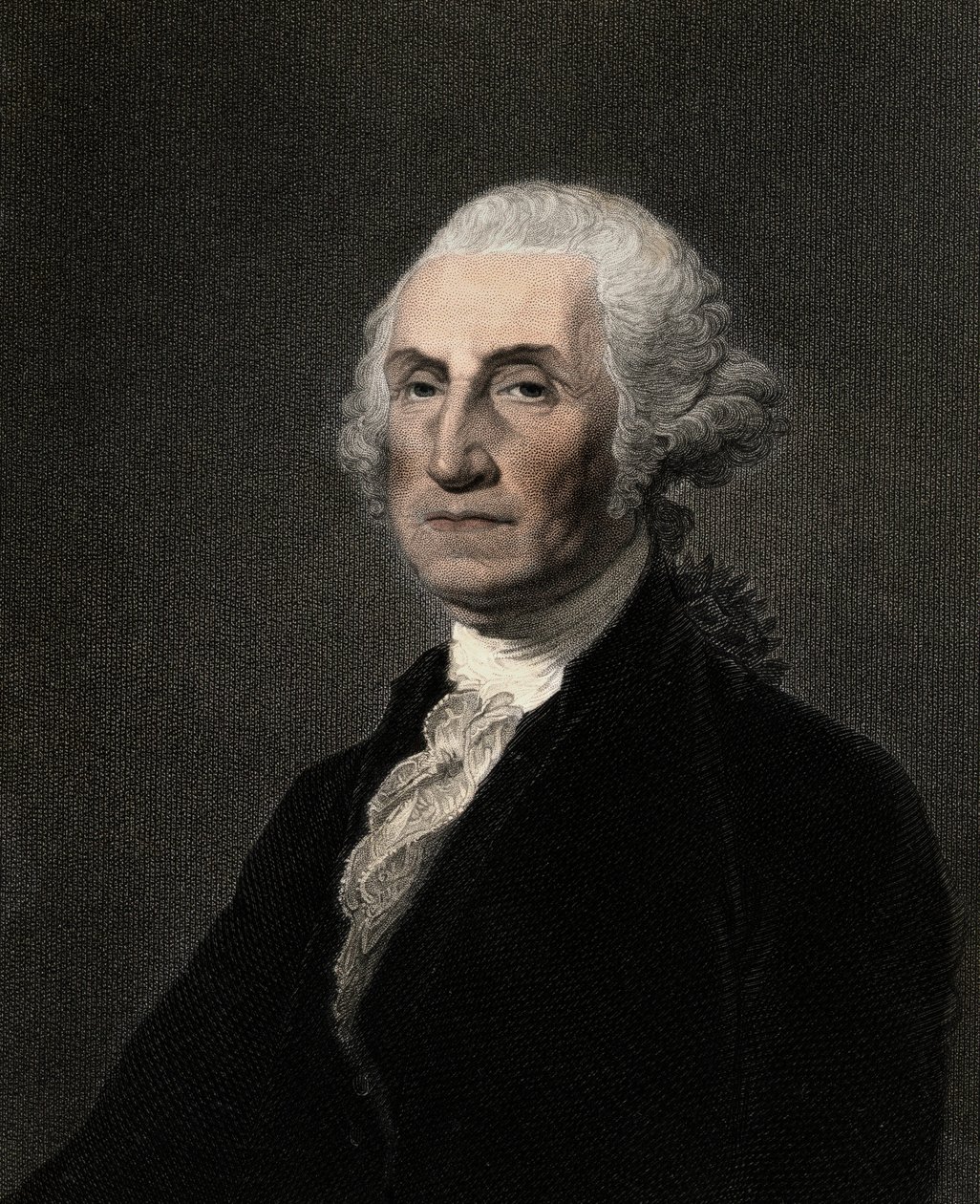 George Washington 1732-1799 - kaiverrus - 1800-luku tekijältä Unknown artist
