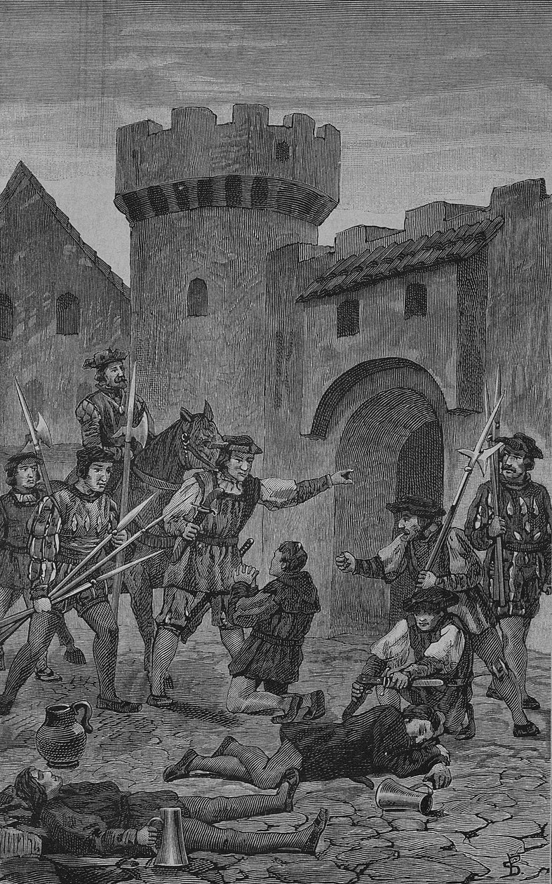 Saksan talonpoikaissota (1524-1526): Marbachin aasinportti tekijältä Unknown artist