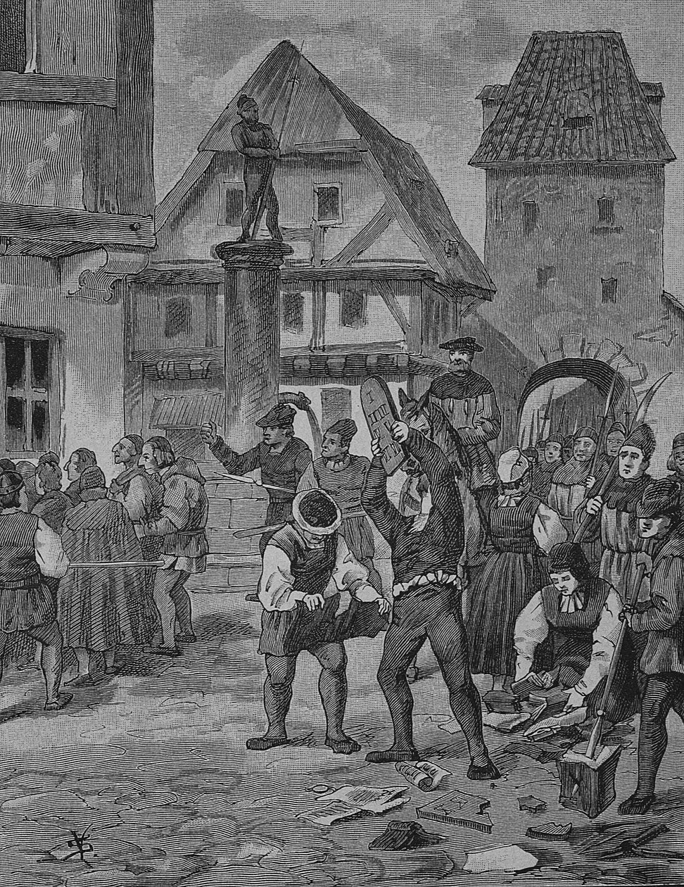 Saksan talonpoikaissota (1524-1526): Berkenin maanviljelijät kohtelevat juutalaisia kaltoin tekijältä Unknown artist