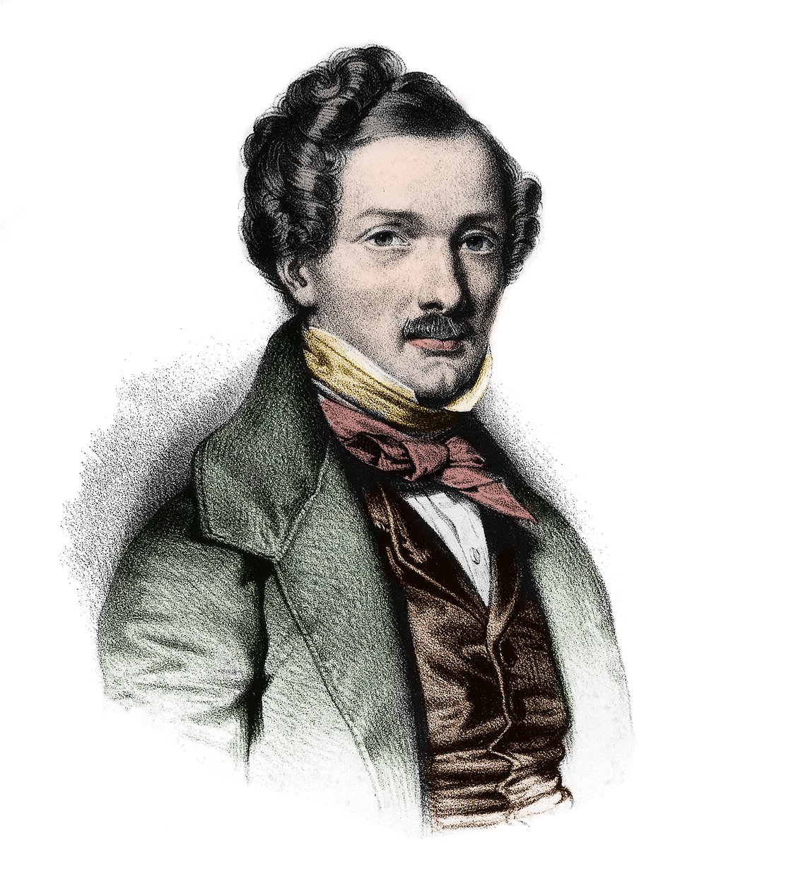 Gilbert Duprez (1806 - 1896), ranskalainen tenori - Muotokuva ranskalaisesta tenorista Gilbert Louis Duprez (1806 - 1896) tekijältä Unknown artist