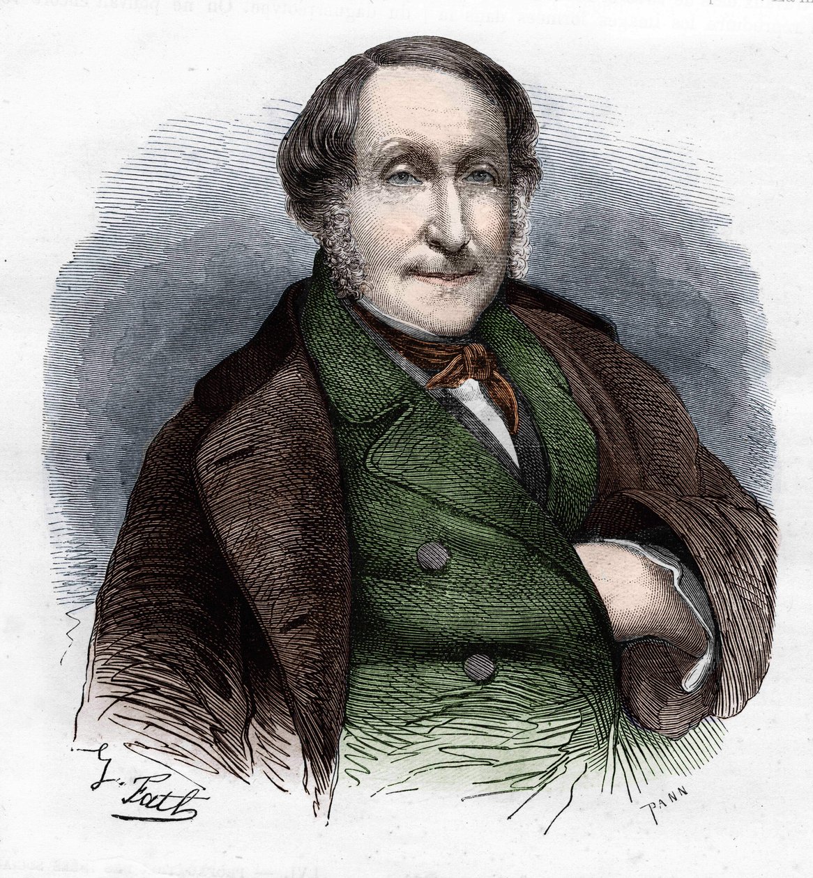 Gioacchino Rossini (1792-1868), italialainen säveltäjä tekijältä Unknown artist