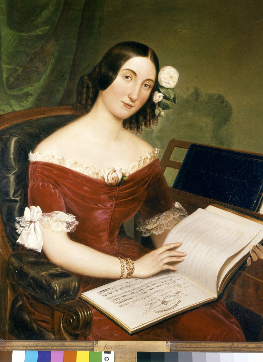 Giuseppina Strepponi (1815-1897), kuuluisa sopraano, Giuseppe Verdin vaimo. tekijältä Unknown artist