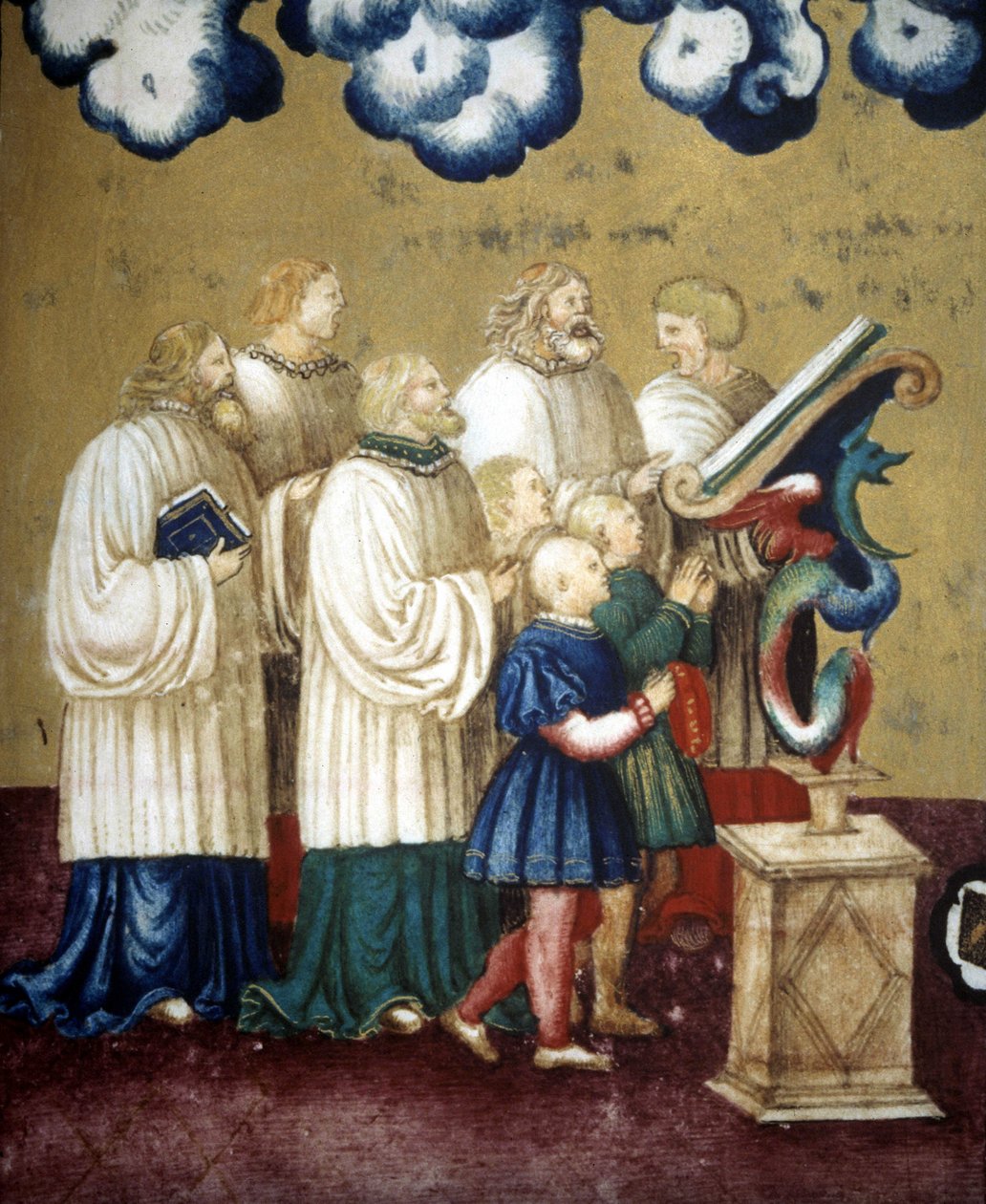 Gregoriaaninen laulu 1400-luvulta. Lodin Incoronatan kirkko tekijältä Unknown artist