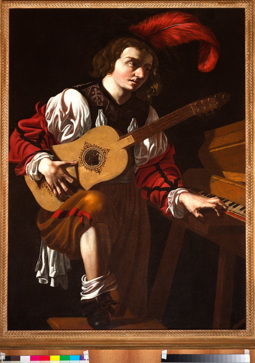 Guitarrista (óleo sobre tela)finlandês tekijältä Unknown artist