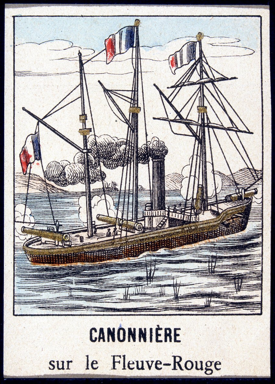 Tykkivene Red Riverillä, 1800-luvun loppu tekijältä Unknown artist