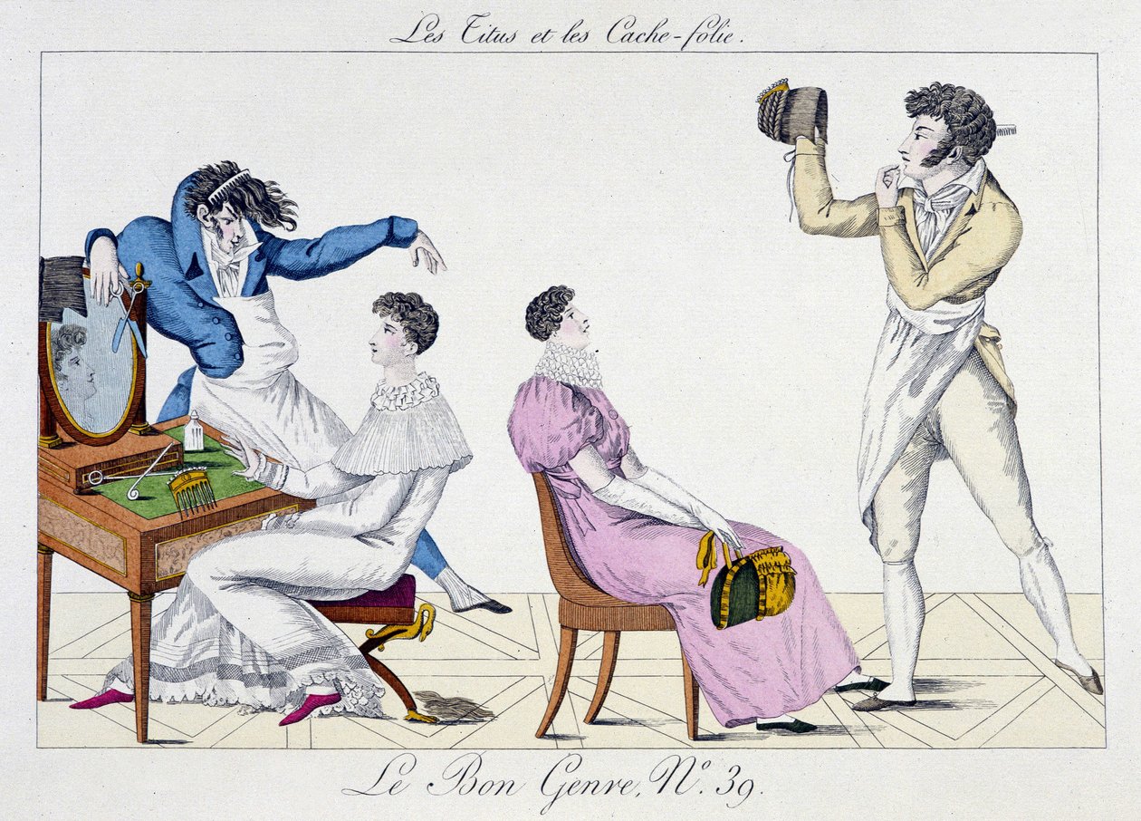 Kampaamo - "" Le Bon Genressä"", deb. 1800-luvulla tekijältä Unknown artist
