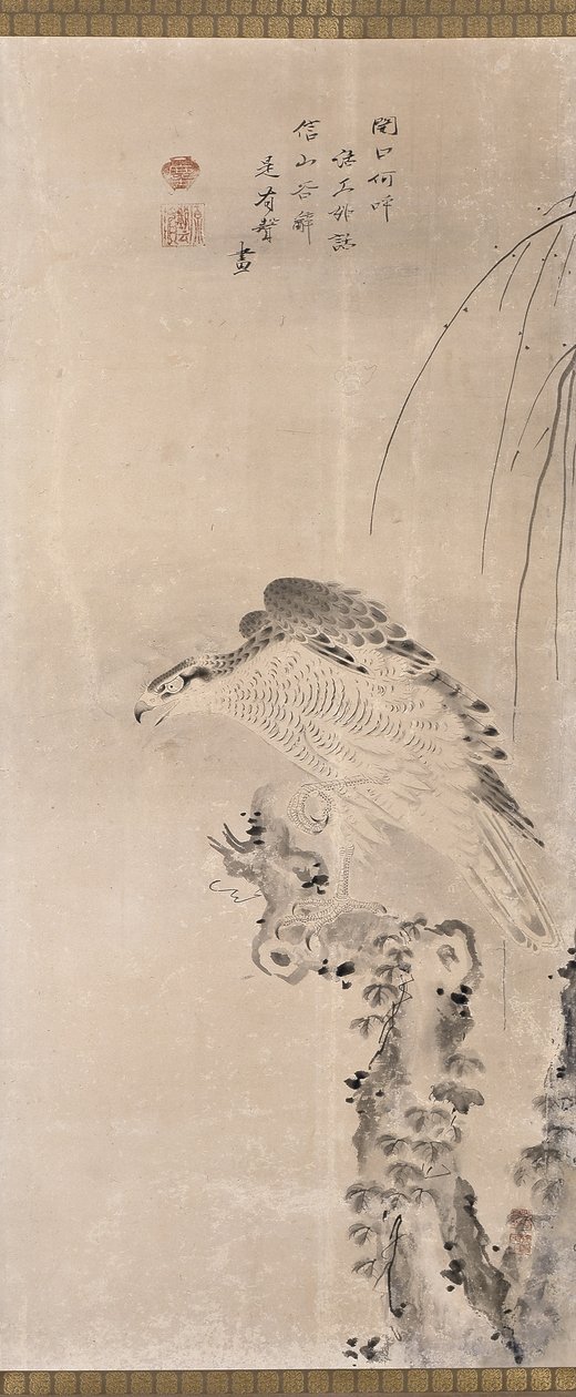 Hawks and Prey (muste paperille) tekijältä Unknown artist