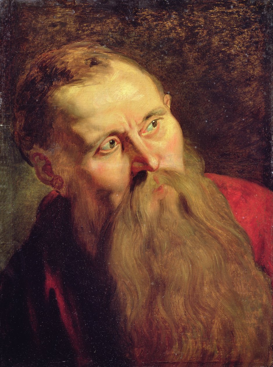 Pyhän pää (öljy puulle) tekijältä Unknown artist