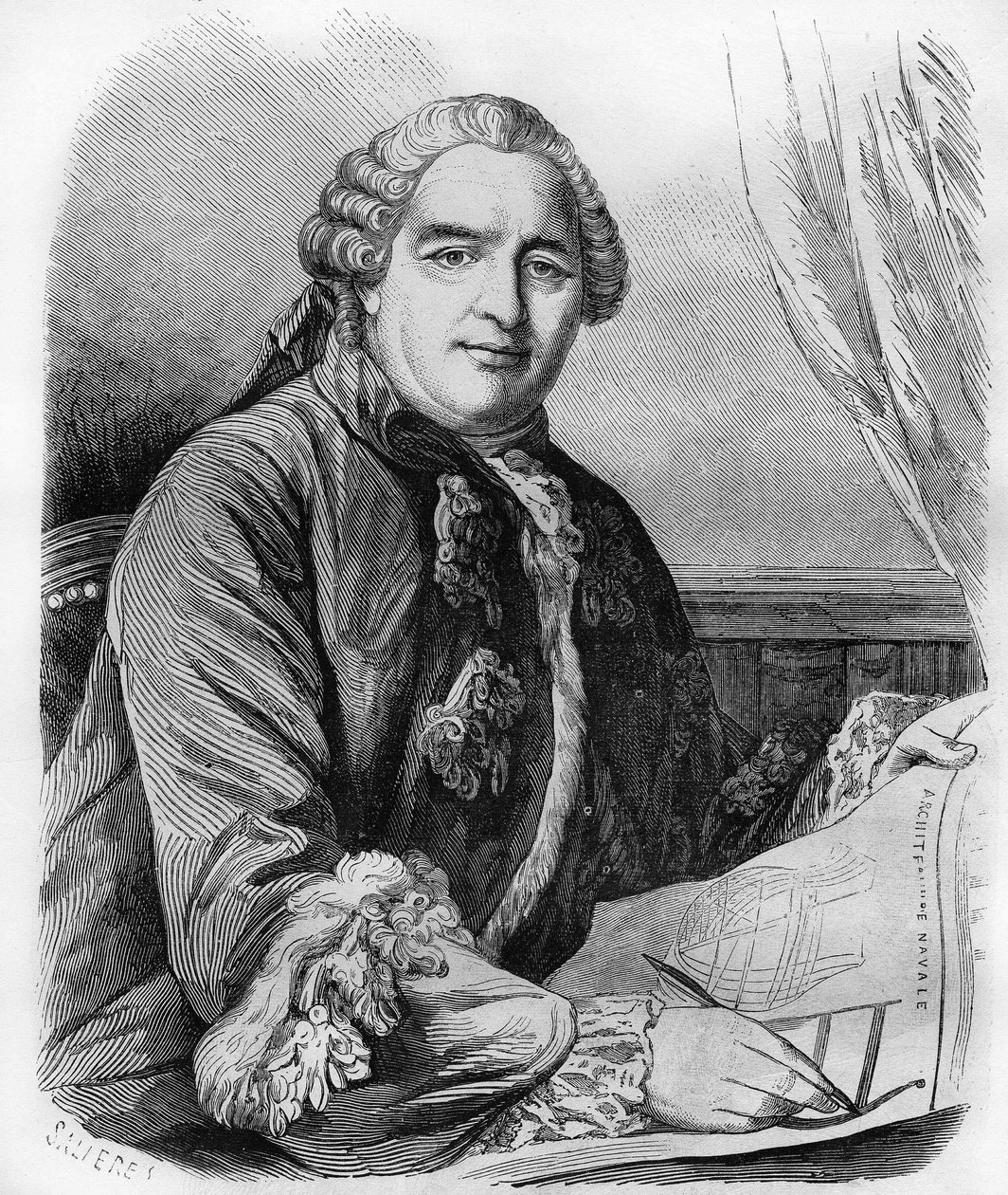 Henri Louis Duhamel du Monceau (1700-1782), ranskalainen fysiologi ja agronomi. tekijältä Unknown artist