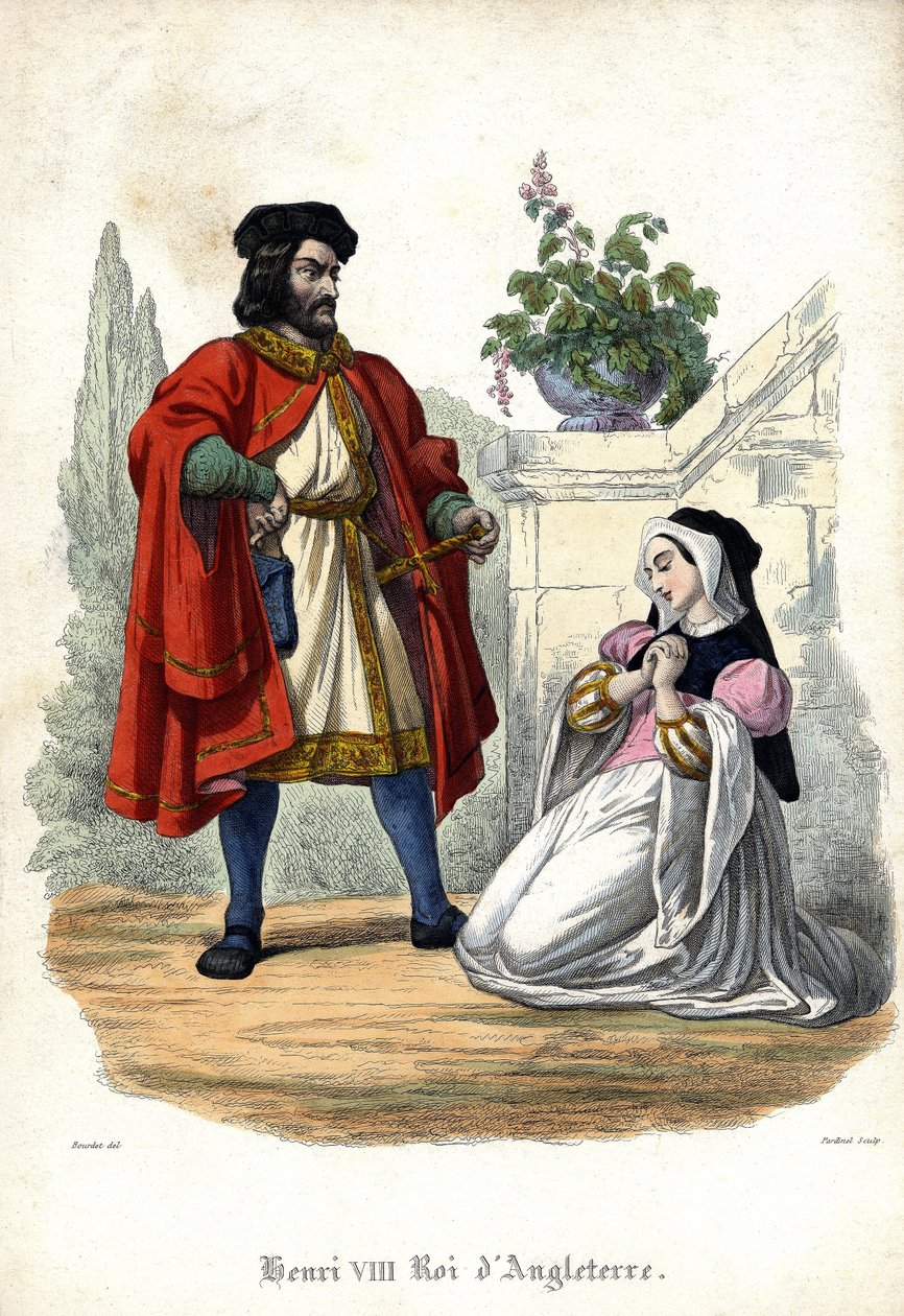 Henri VIII (1491 - 1547) ja Anne de Boleyn (Anna tai Ann Bolin ja Anne Bullen tekijältä Unknown artist