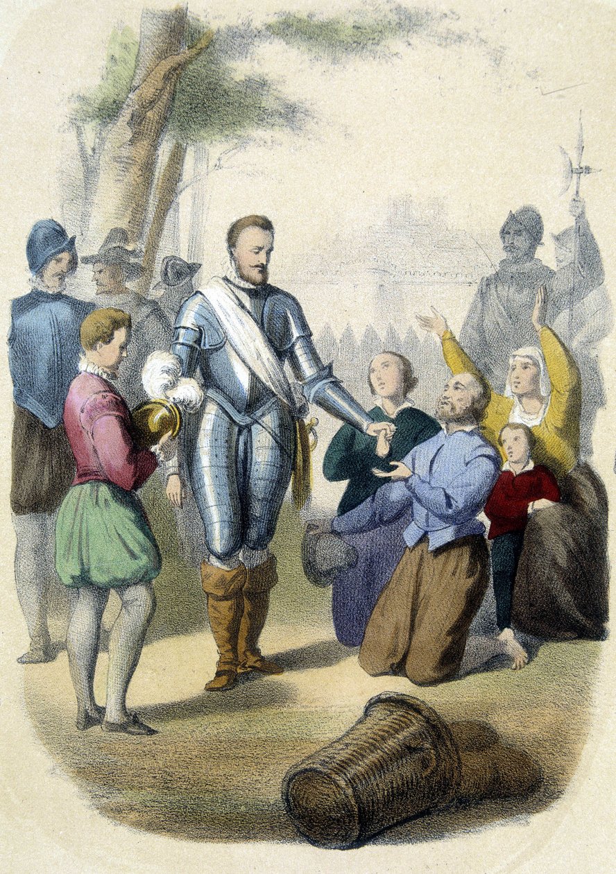 Henrik IV (1553 - 1610) Pariisin päämajassa vuonna 1594. tekijältä Unknown artist