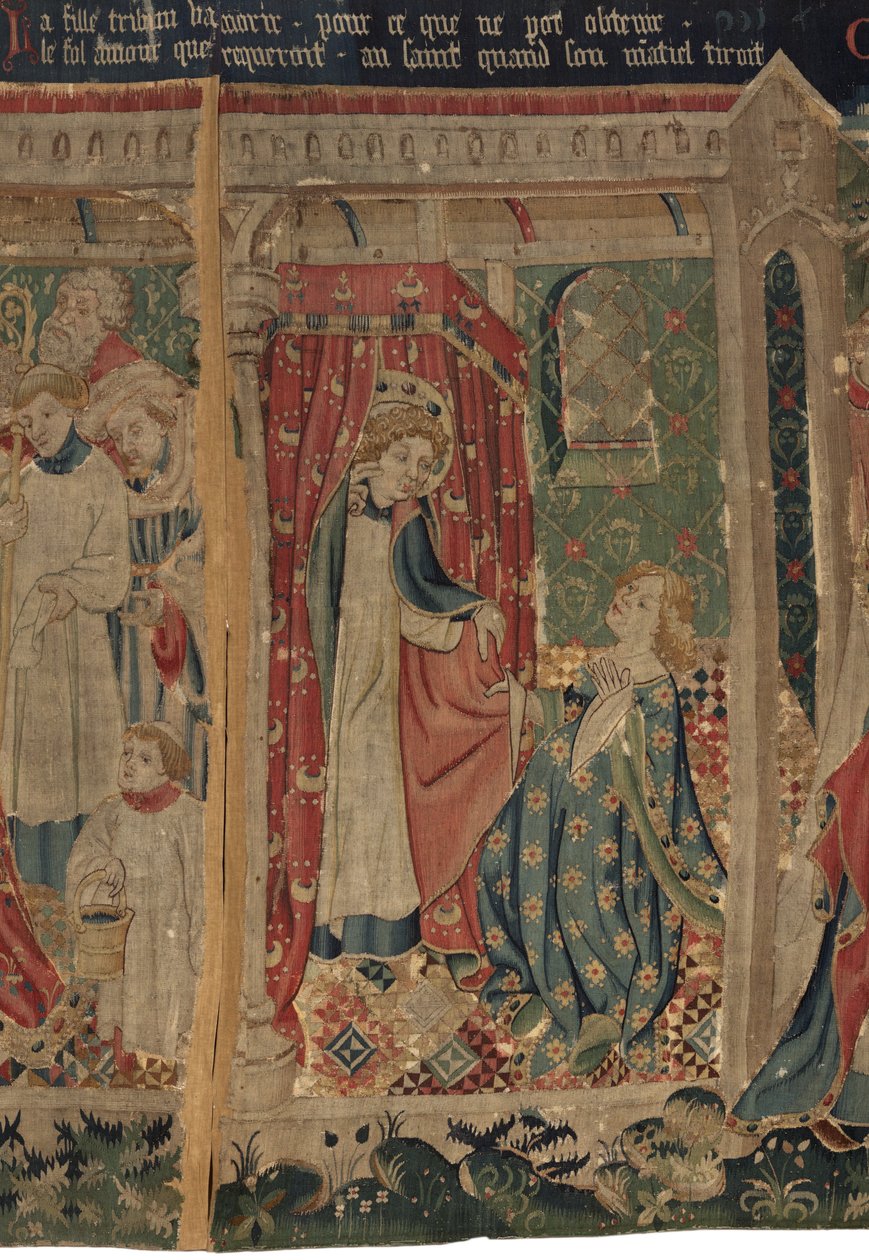Saint Piatin ja Saint Eleuthèren historia, kohtaus 11: Saint Éleuthèren kiusaukset tekijältä Unknown artist