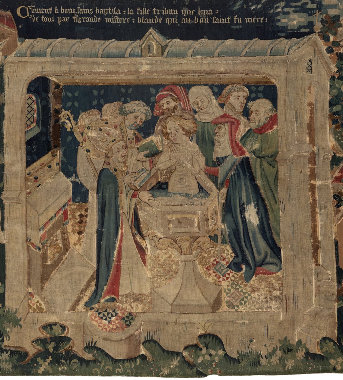 Saint Piatin ja Saint Eleuthèren historia, kohtaus 13: Blandan kaste tekijältä Unknown artist