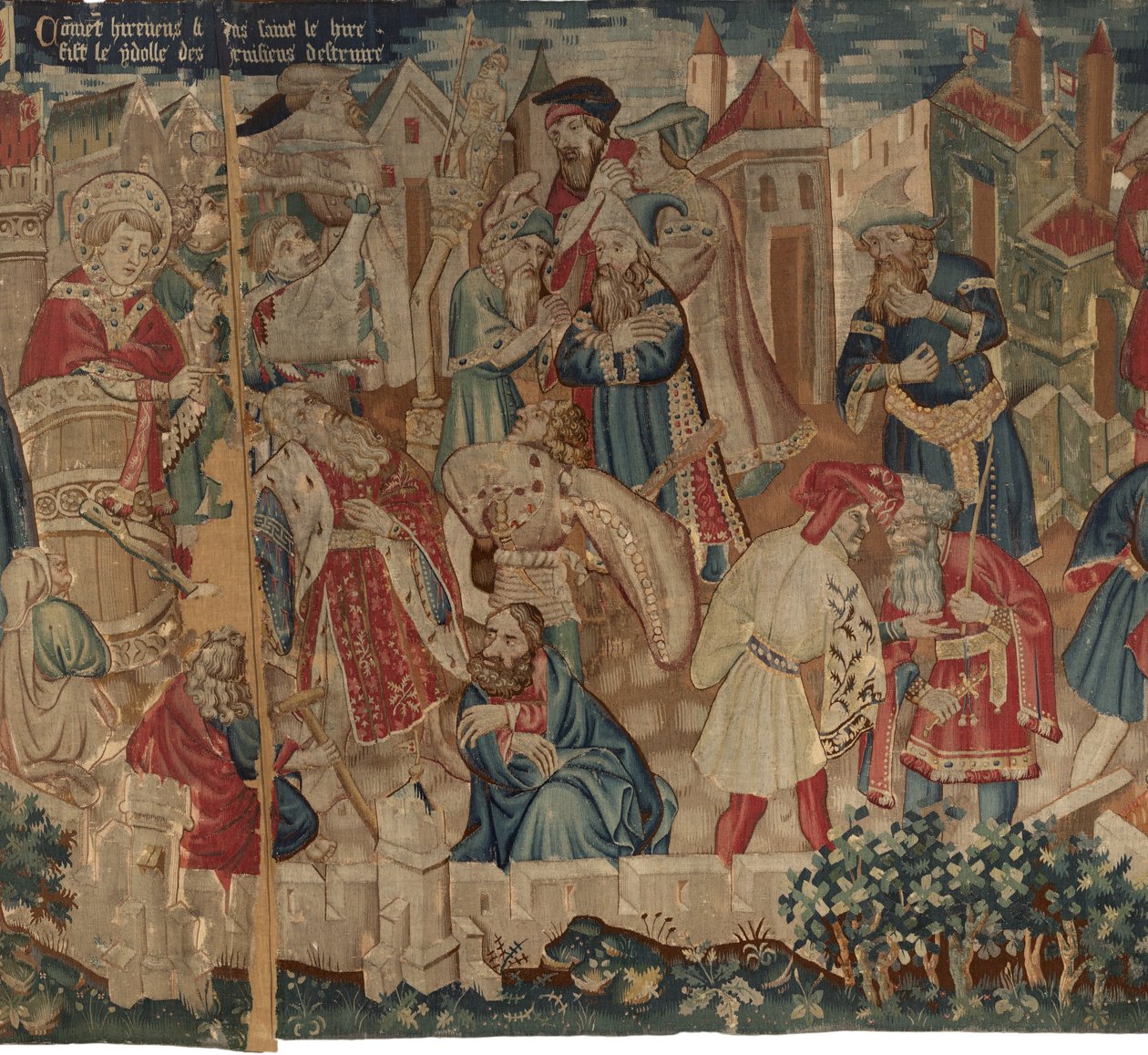 Saint Piatin ja Saint Eleuthèren historia, kohtaus 4: Hirineus tuhoaa Tournai-ihmisten epäjumalan tekijältä Unknown artist