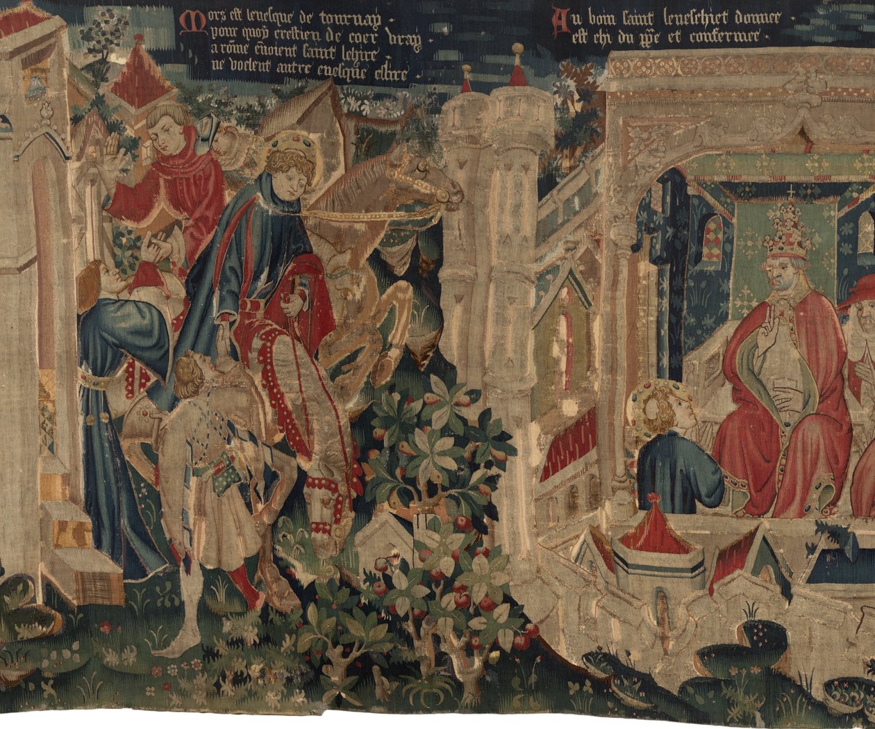 Saint Piatin ja Saint Eleuthèren historia, kohtaus 8: Saint Éleuthère on menossa Roomaan vastaanottamaan virkaa tekijältä Unknown artist