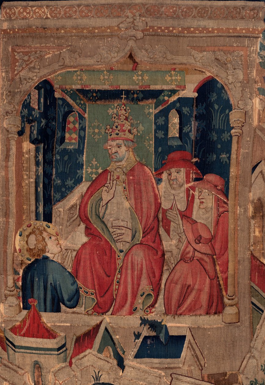 Saint Piatin ja Saint Eleuthèren historia, kohtaus 9 Saint-Éleuthère vahvistetaan Tournain piispaksi (Au boin saint l