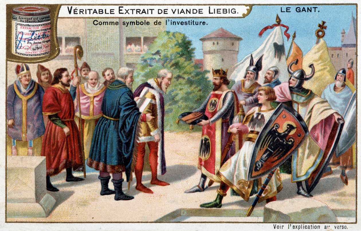 Käsineen historia: hansikas invituurin symbolina - Liebig-kromolitografia tekijältä Unknown artist