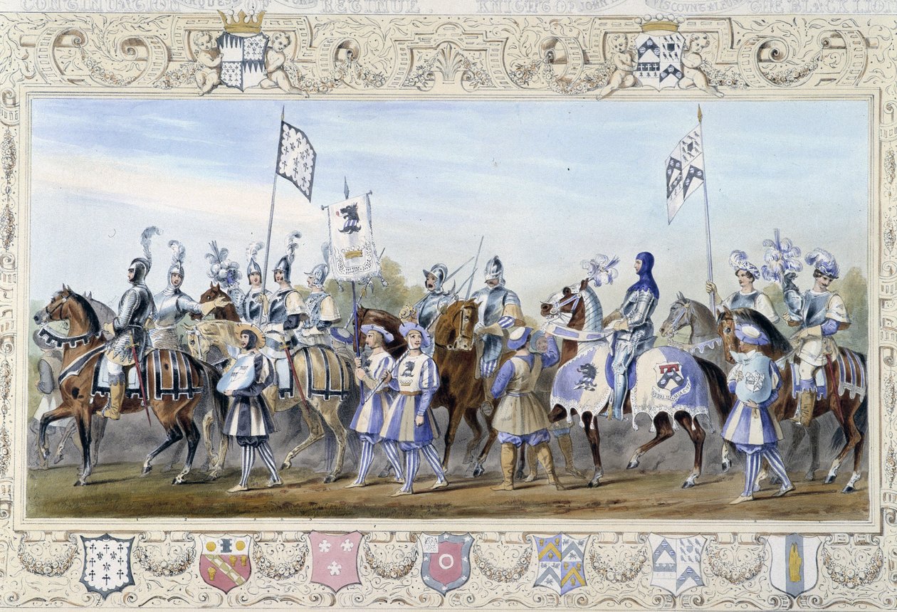 Horsemen "" Black Lions"" - teoksessa "" Knight of England", kirjoittanut J. Whatman, toim. T. M