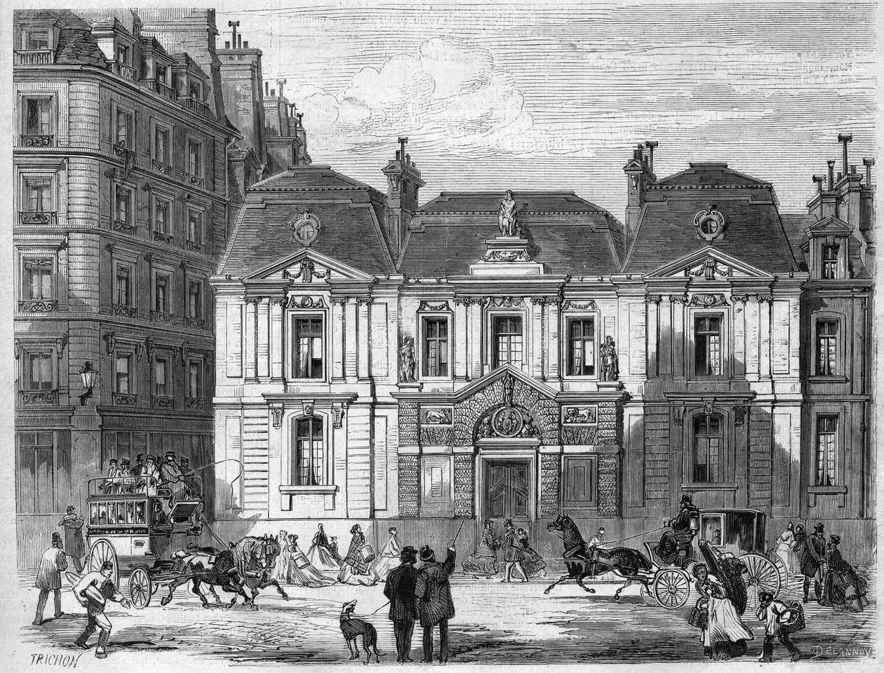 Hotel Carnavalet kadulla, jota kutsuttiin tuolloin Culture Sainte Catherineksi Pariisissa, nykyään Musee Carnavalet rue de Sevigne Marais