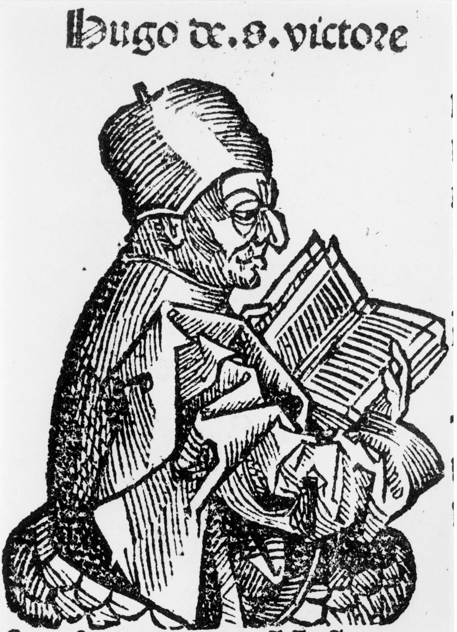 Pyhän Viktorin Hugh, Hartmann Schedelin ksylografia "" Nürnbergin aikakirjat"" 1493 tekijältä Unknown artist