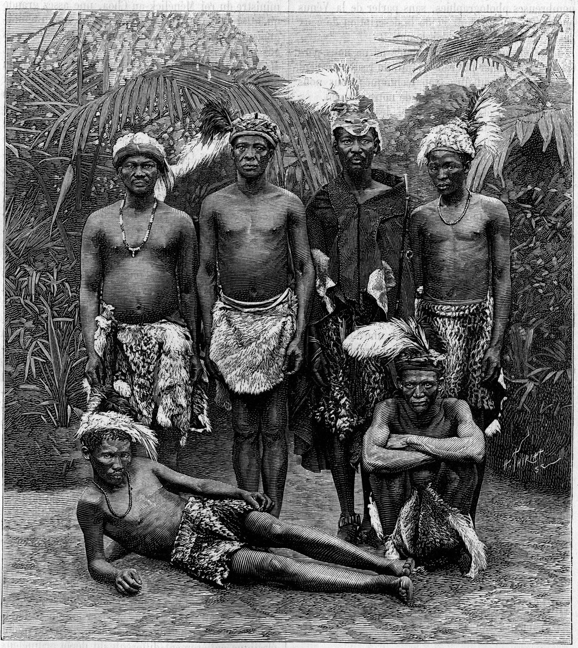 Ihmiseläintarha: Hottentott-miehiä (Etelä-Afrikka) näytteillä Jardin d