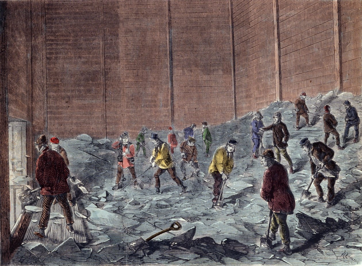 Jään valmistus Chelseassa: keräys ja varastointi. tekijältä Unknown artist