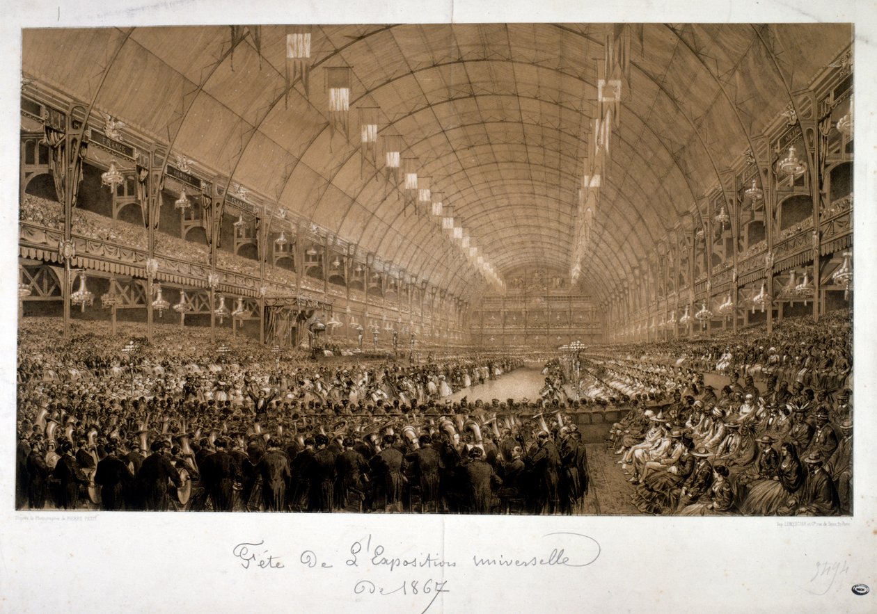 Kuva, joka kuvaa vuoden 1867 kansainvälistä näyttelyä (Exposition Universelle d