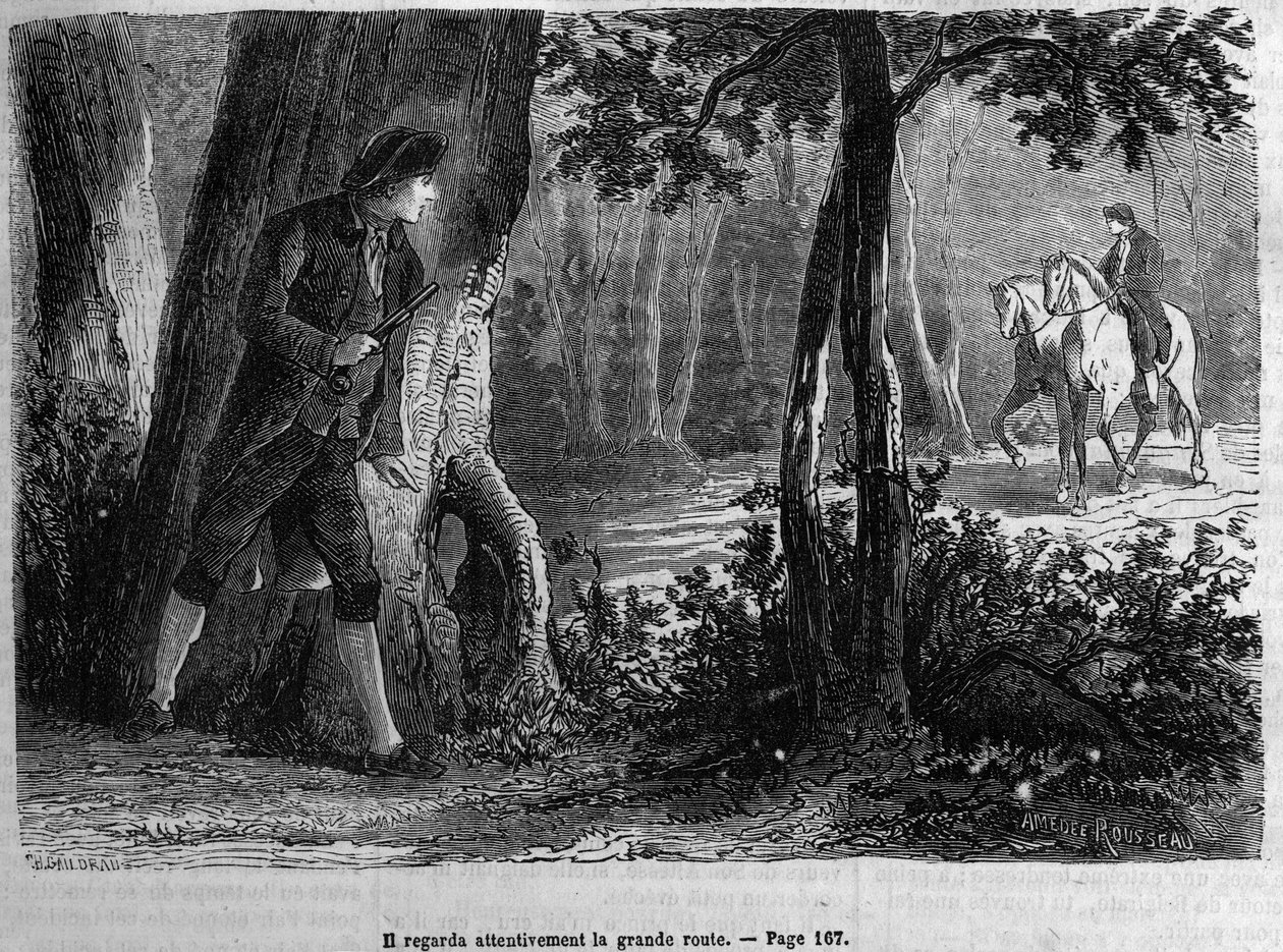 Kuvitus Stendhalin "La Chartreuse de Parma" -kirjaan "Le Diary du dimanche" vuodelta 1872. tekijältä Unknown artist