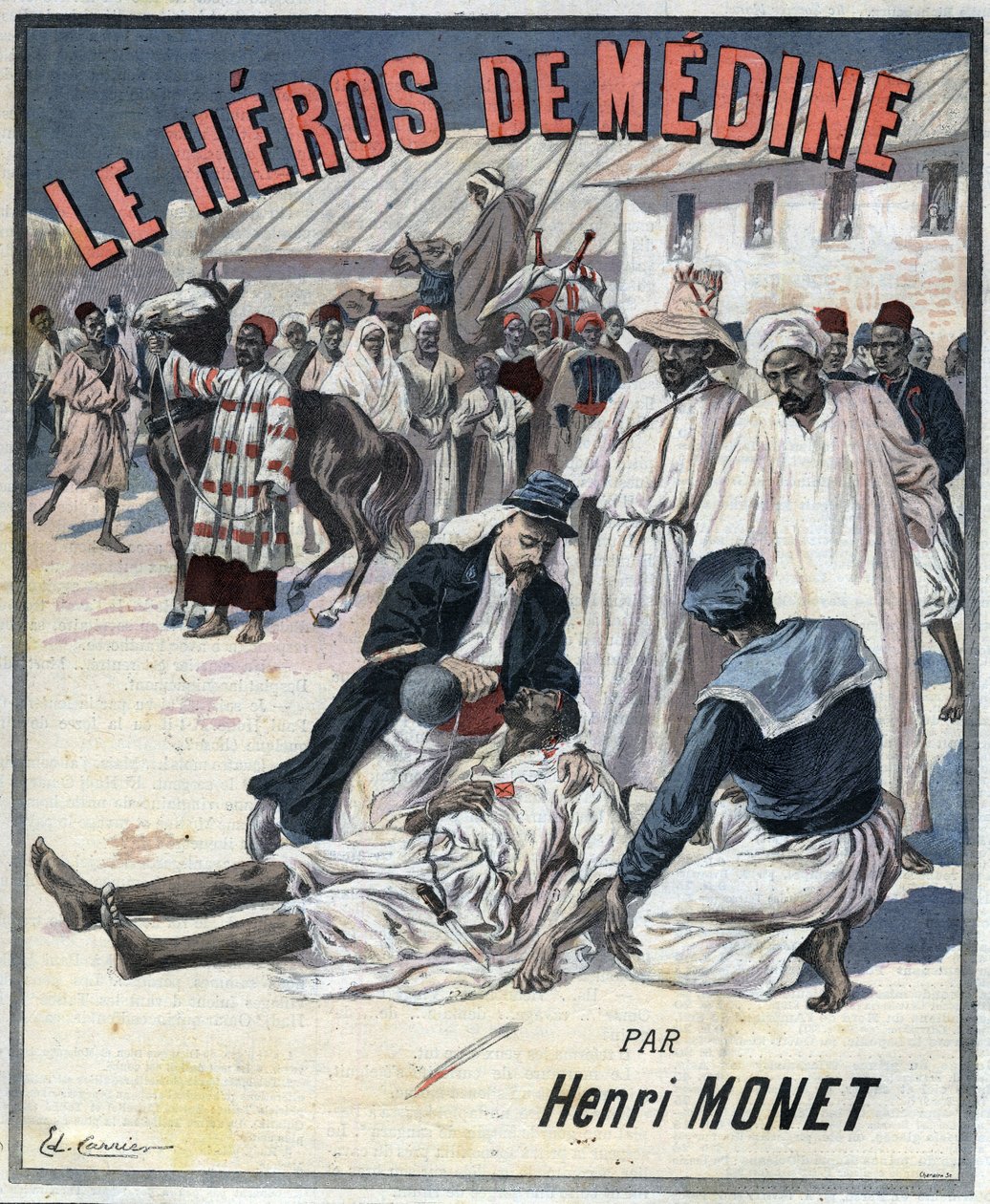 Kuvitus Henri Monetin "The Heroes of Medicine" -julkaisuun "Le journal des voyages" vuodelta 1898 tekijältä Unknown artist
