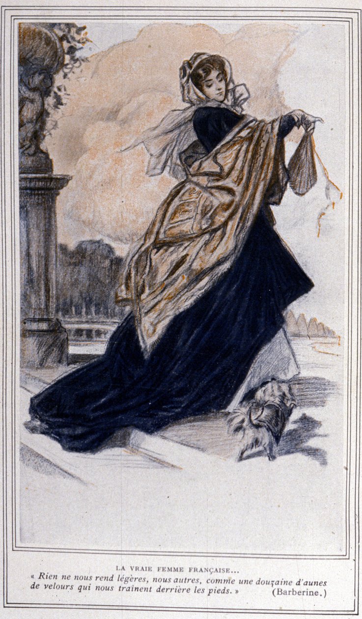 Kuvitus Alfred de Mussetin (1810 - 1857) vuonna 1835 luomaan teatterinäytelmään "" Barberine". tekijältä Unknown artist