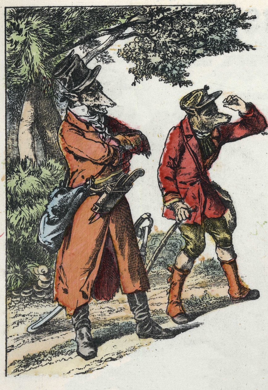 Kuvitus tarinasta "Hyvä äitilammas". "" Tarinoita kodista pienimmille"". Anonyymi kaiverrus 1800-luvulta. tekijältä Unknown artist