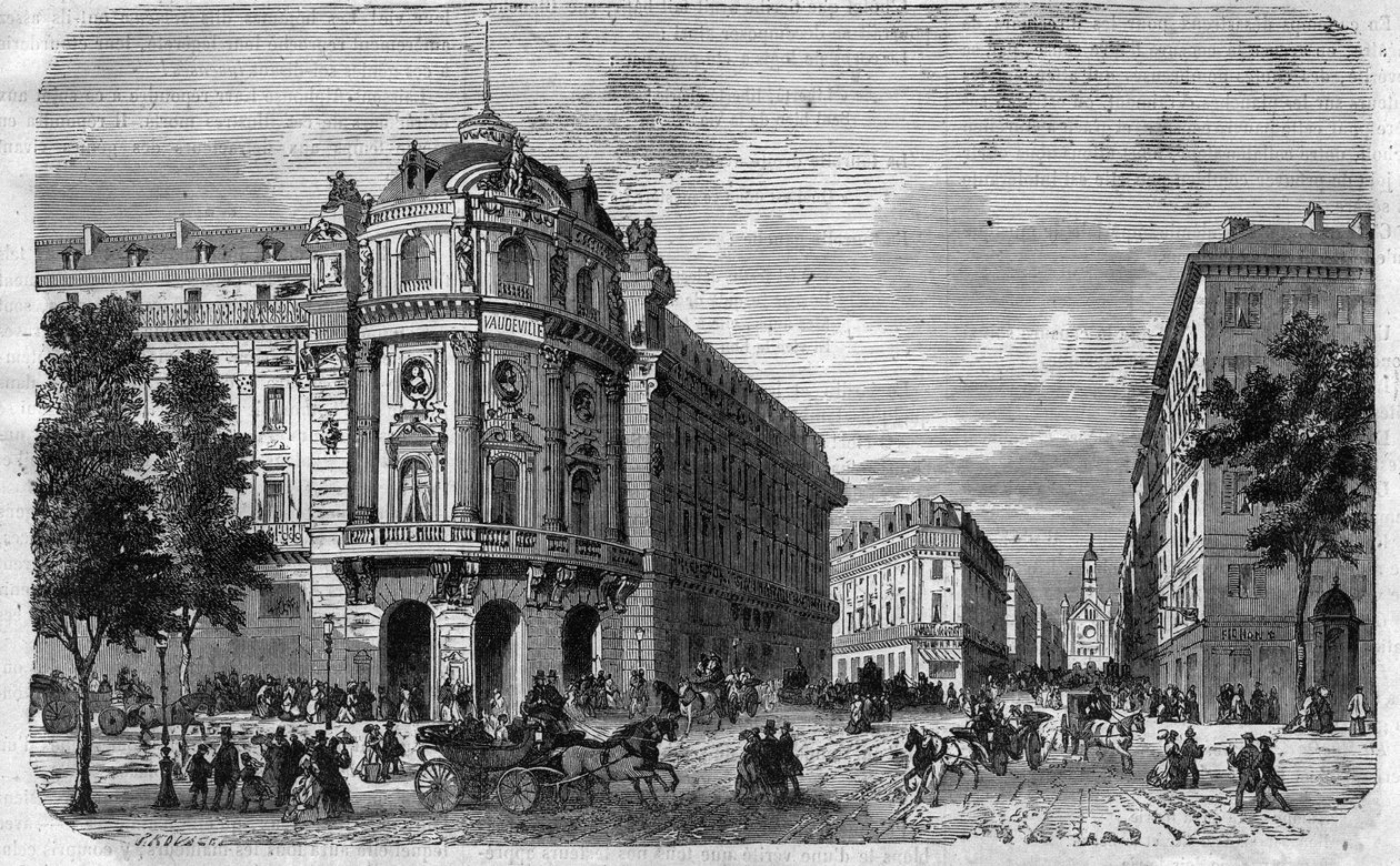 Uuden Theater du Vaudevillen avajaiset Pariisissa, Boulevard des Capucinesin ja Chaussee d