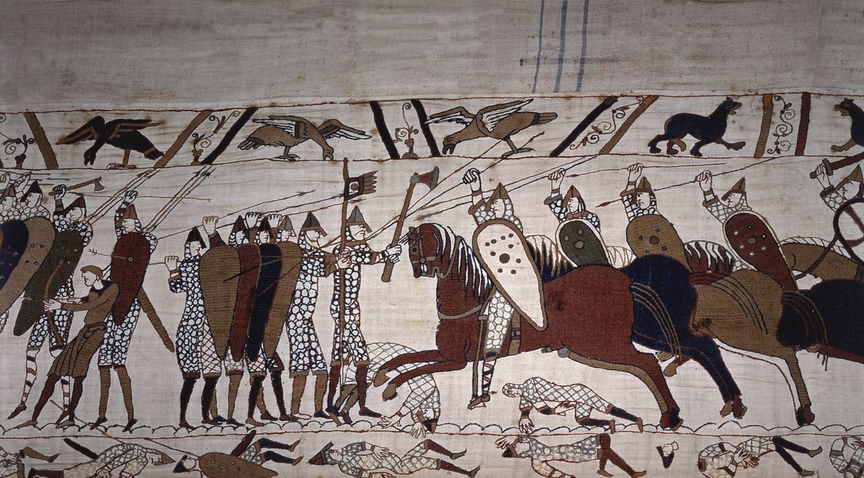 Intendantti Wadard (hevosen selässä) ja Guillaumen ryhmän miehet - Bayeux