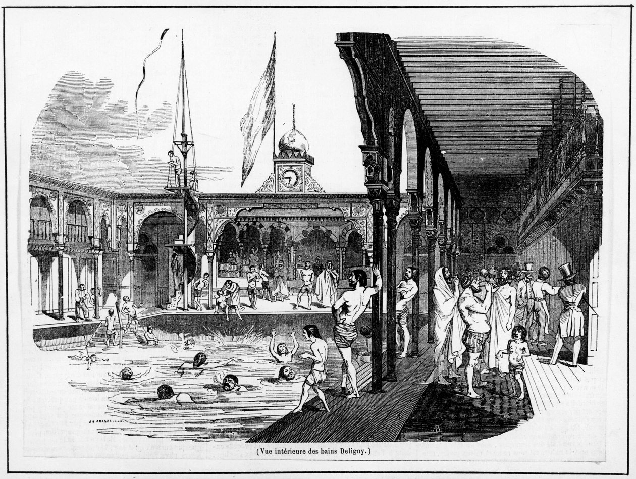 Sisäkuva Deligny Bathsista - Carnavalet, s.d tekijältä Unknown artist